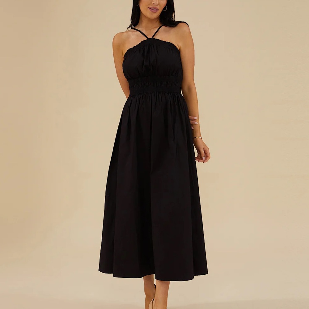 Rachel Parcell Black Halter Midi Dress — NWT — XL